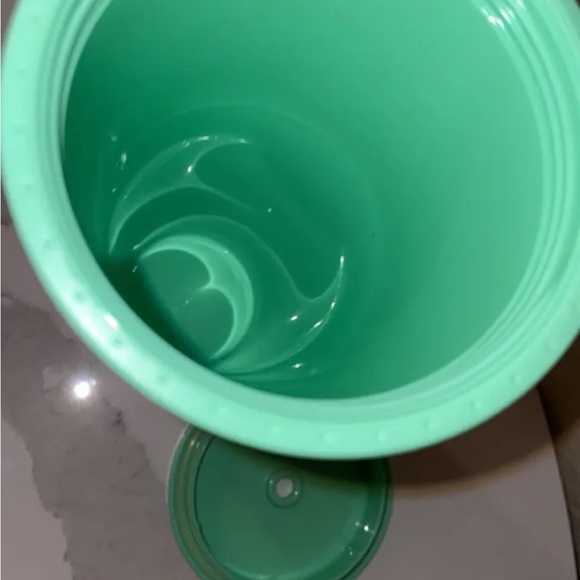 STARBUCKS Holiday Tumbler 2020 Glitter Christmas Tree Cup Mint Cold Green Venti - Picture 2 of 3